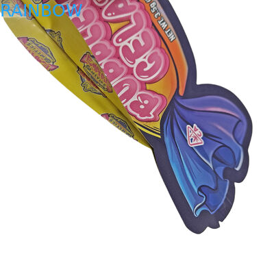 Custom in 3.5g bánh quy kẹo đồ ăn nhẹ đặc biệt hình dạng Ziplock túi nhựa với mùi chống khói cắt Mylar túi