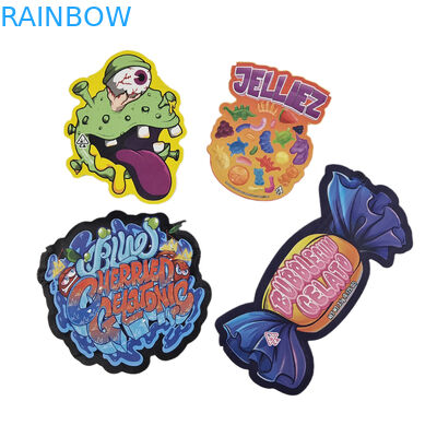 Tùy chỉnh cắt đứt nhựa in logo chống mùi 3.5 bao bì thực phẩm ăn được Ziplock đồ ăn nhẹ ăn được túi Mylar