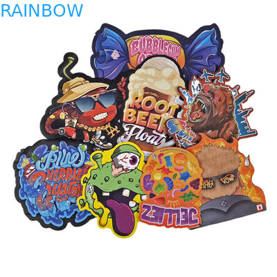 3.5g 7g 14g Special Shape Plasticci Packaging Bag Hologram Smell Proof Plastic Die Cut Custom Snack Cookie Snack Bags Các loại túi nhựa không có mùi