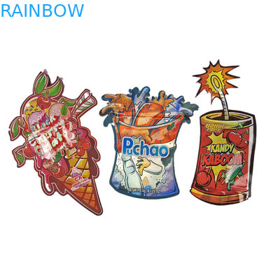 Khẩu chống mùi tùy chỉnh in 3.5g đặc biệt đặc biệt hình dạng bất thường bao bì thực phẩm cắt đứt túi với Ziplock túi Mylar