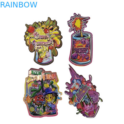 Khẩu chống mùi tùy chỉnh in 3.5g đặc biệt đặc biệt hình dạng bất thường bao bì thực phẩm cắt đứt túi với Ziplock túi Mylar