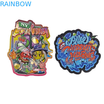 3.5g Custom in Mylar Bags hình dạng không đều DIE Cut Ziplock Bags Packaging Bags For Snack Cookie Candy