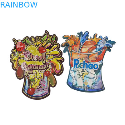 Nhập khẩu 3.5g Custom Die Cut Ziplock Bags For Food Packaging Hỗn hợp không mùi hình dạng ăn uống