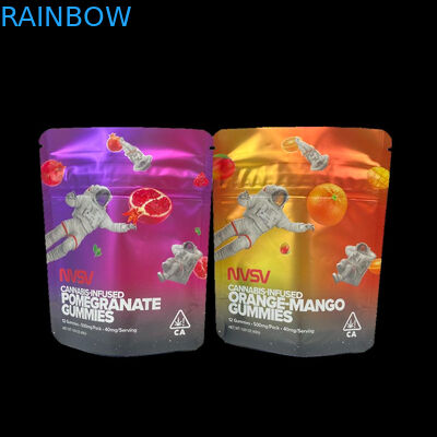 3.5 Gram túi nhựa bao bì nhãn tùy chỉnh in CBD bánh quy