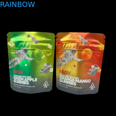 3.5 Gram túi nhựa bao bì nhãn tùy chỉnh in CBD bánh quy