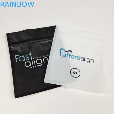 Nhập gói Mylar đóng kín ba mặt bán lẻ tái chế răng Aligner cho chăm sóc răng với Zipper