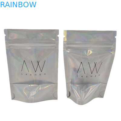 Thẻ đồ chơi: Holographic Aluminum Foil Clear Front Zipper Mylar Bags