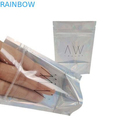 Thẻ đồ chơi: Holographic Aluminum Foil Clear Front Zipper Mylar Bags