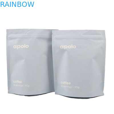 bán nóng cuCstom in Eco Friendly tái đóng túi giấy Kraft cho bột protein cà phê