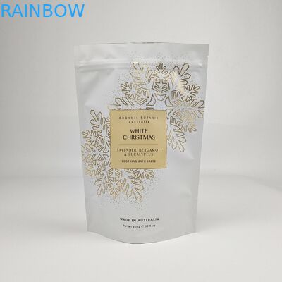 Cảm ứng mềm đứng lên túi Dây kéo in tùy chỉnh Thực phẩm kẹo tẩy tế bào chết cơ thể Bao bì túi muối tắm nhựa