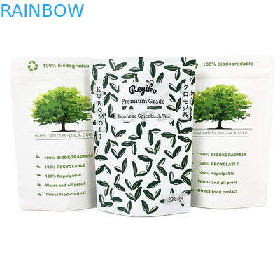 Túi giấy kraft phân hủy sinh học thân thiện với môi trường túi khóa zip túi đóng gói thực phẩm túi giấy với cửa sổ