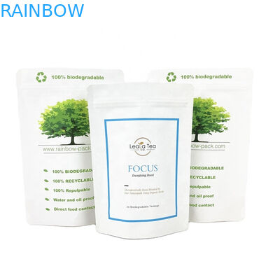 Eco Friendly Logo tùy chỉnh 100g 250g Tea Coffee Bag Bag Packaging Bag Kraft giấy tái chế Stand up pouch