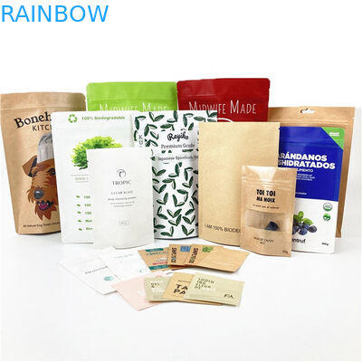 Biodegradable Logo tùy chỉnh 100g 250g trà cà phê trái cây khô túi đóng gói tái chế