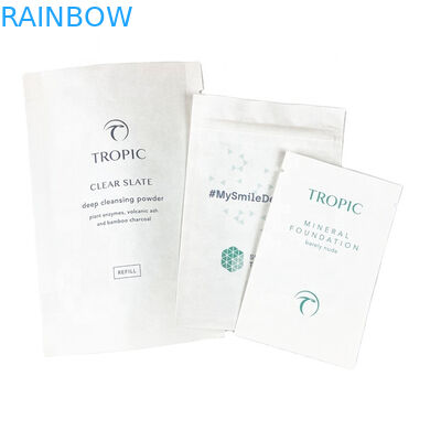 Logo tùy chỉnh Bảng giấy Kraft màu trắng thân thiện với môi trường Bột xoài hạt thực phẩm vật nuôi Bảng giấy chống mùi Zipper phân hủy sinh học