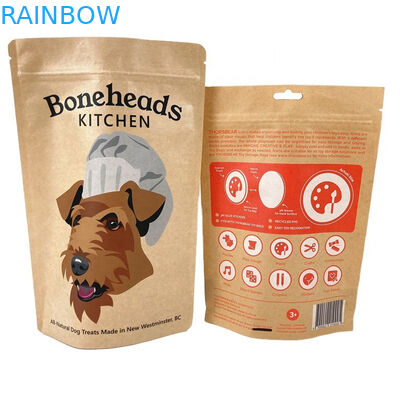 Thùng bao bì giấy chống mùi 100% có khả năng phân hủy sinh học cho táo bột hạt trà túi thức ăn cho thú cưng túi giấy kraft trắng