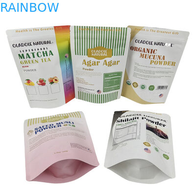 Chất lượng cao Custom Eco Friendly Stand Up Kraft Paper pouch cho thú cưng chó mèo Chăm sóc thực phẩm lớp độ ẩm Proof Bag