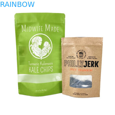 Logo tùy chỉnh thân thiện với môi trường 100g 250g Kraft giấy trà cà phê hạt bột túi giấy Kraft tái chế