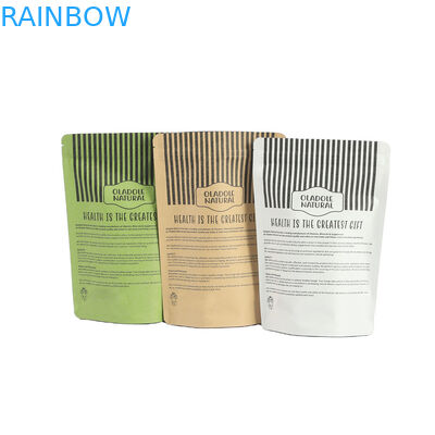 In kỹ thuật số Logo tùy chỉnh túi giấy kraft trắng cho xoài hạt bột thực phẩm vật nuôi giấy chống mùi phân hủy sinh học