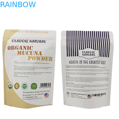 Thùng giấy kraft màu trắng chống mùi tùy chỉnh cho bánh quy hạt thực phẩm bột trà thực phẩm thú cưng túi đóng gói phân hủy sinh học