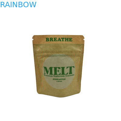 Túi đứng theo yêu cầu thân thiện với môi trường bao bì phân hủy sinh học Kraft mỹ phẩm đứng lên túi