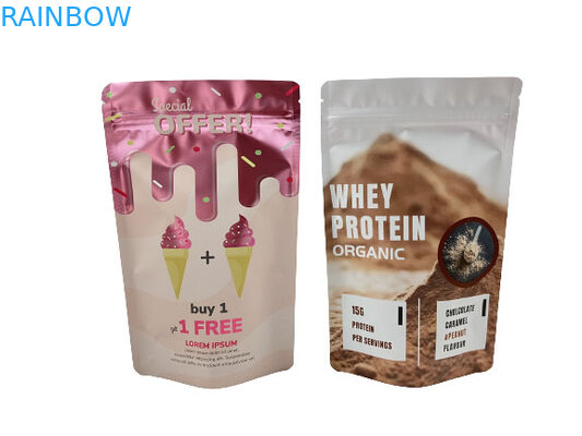 Các túi đóng gói giấy Kraft chống mùi tùy chỉnh cho kẹo cao su bột với logo