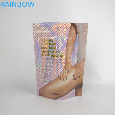 Chất in tùy chỉnh có thể khóa lại Zip Lock Stand Up Bag Bath Salt Packaging Bags Holographic