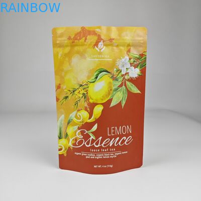 Thẻ in tùy chỉnh túi nhựa đứng lên có thể đóng lại chống ẩm 250g túi đóng chai