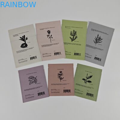 Các mẫu mỹ phẩm Kem da mặt Biodegradable Kraft Pouch Custom Digital Printing Thẻ nhỏ