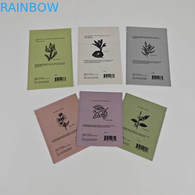 Các mẫu mỹ phẩm Kem da mặt Biodegradable Kraft Pouch Custom Digital Printing Thẻ nhỏ