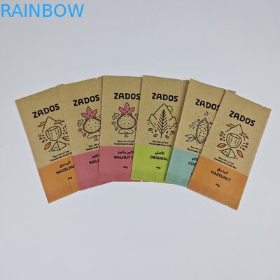 Ziplock Biodegradable Kraft Stand Up Pouch in ấn kỹ thuật số túi Mylar có thể đóng lại