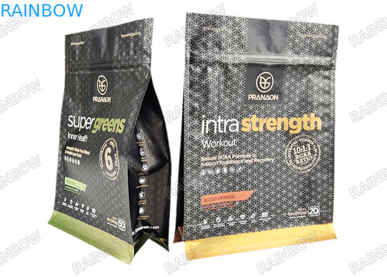 Bao bì giấy nhôm bằng bột protein cà phê tùy chỉnh với túi Mylar chống mùi van