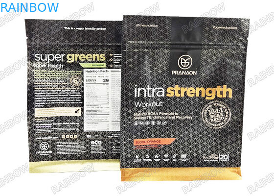 Bao bì giấy nhôm bằng bột protein cà phê tùy chỉnh với túi Mylar chống mùi van