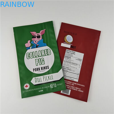 Nhà sản xuất Định dạng tùy chỉnh Lưu trữ túi đồ ăn nhẹ Bao bì Matt nhôm giấy đứng lên túi Ziplock bao bì túi