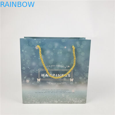 Được bán nhiều nhất Nhãn hiệu tái chế thân thiện với môi trường Thẻ in túi giấy mua sắm Bao bì trắng 110 gram tái sử dụng