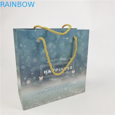 Được bán nhiều nhất Nhãn hiệu tái chế thân thiện với môi trường Thẻ in túi giấy mua sắm Bao bì trắng 110 gram tái sử dụng