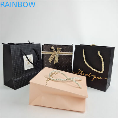 Chất lượng cao tùy chỉnh in kỹ thuật số Logo in túi giấy mua sắm đóng gói trắng 110 gram tái sử dụng