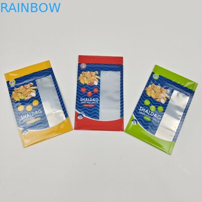 Bao bì túi đồ ăn nhẹ in kỹ thuật số với khóa niêm phong cho thiết kế hấp dẫn Ziplock đồ ăn đứng lên bao bì