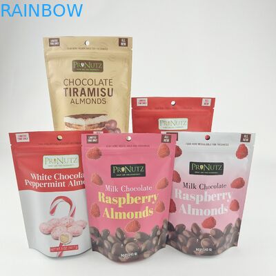 Logo riêng tùy chỉnh Zipper nhựa đứng lên Zip khóa Bao bì túi gói đồ ăn bánh quy