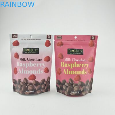 Logo riêng tùy chỉnh Zipper nhựa đứng lên Zip khóa Bao bì túi gói đồ ăn bánh quy