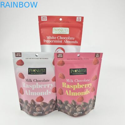 Logo riêng tùy chỉnh Zipper nhựa đứng lên Zip khóa Bao bì túi gói đồ ăn bánh quy