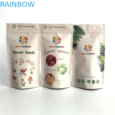 Nhãn hiệu tùy chỉnh in đứng lên túi niêm phong nhựa đóng lại bao bì niêm phong thực phẩm