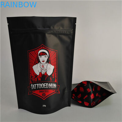 Túi Đứng Tùy Chỉnh Kích Thước Có Khóa Kéo, Bề Mặt Mờ, Lá Nhôm Mylar Doypack