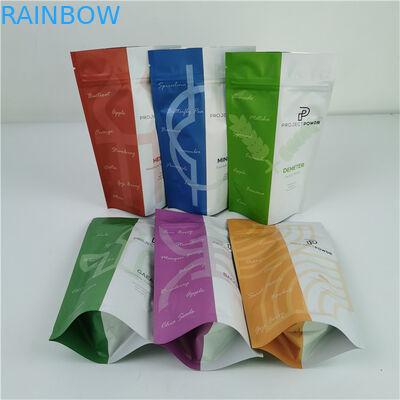 Bao bì niêm phong thực phẩm bằng nhựa có thể đóng lại Matt Finish Aluminum Foil Mylar Plastic Standing Bag Logo tùy chỉnh