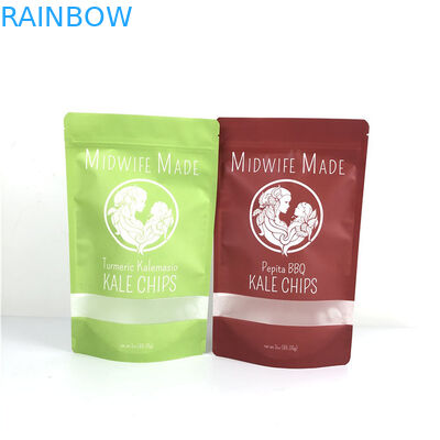 Bao bì thực phẩm in mực Mylar Doypack với cửa sổ thân thiện với môi trường và tùy chỉnh