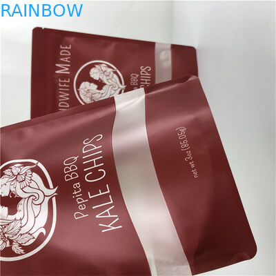 Bao bì thực phẩm in mực Mylar Doypack với cửa sổ thân thiện với môi trường và tùy chỉnh