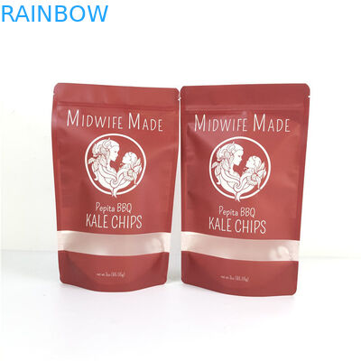 Bao bì thực phẩm in mực Mylar Doypack với cửa sổ thân thiện với môi trường và tùy chỉnh