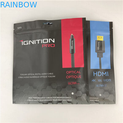 Ba mặt Mylar đóng kín túi đóng gói túi phẳng với khóa kéo được chấp nhận lên đến 10 màu sắc có sẵn