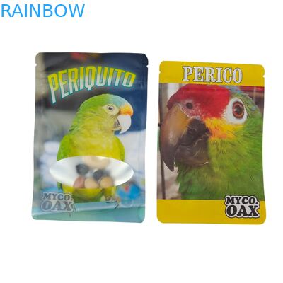 Túi nhựa Mylar mặt trước trong suốt khóa kéo tự niêm phong, chịu nhiệt, chống ẩm, thiết kế riêng cho đường