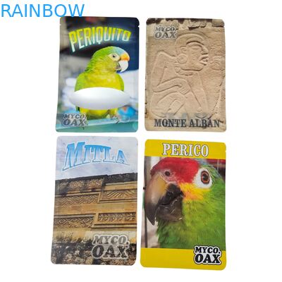 Túi nhựa Mylar mặt trước trong suốt khóa kéo tự niêm phong, chịu nhiệt, chống ẩm, thiết kế riêng cho đường