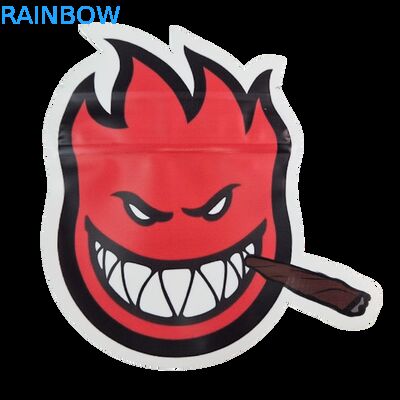 Túi nhựa đựng bánh quy hình dạng bất thường, có thể ăn được Cali 3.5g 7g Mylar Ziplock, mềm mại, chống mùi, có thể cắt khuôn